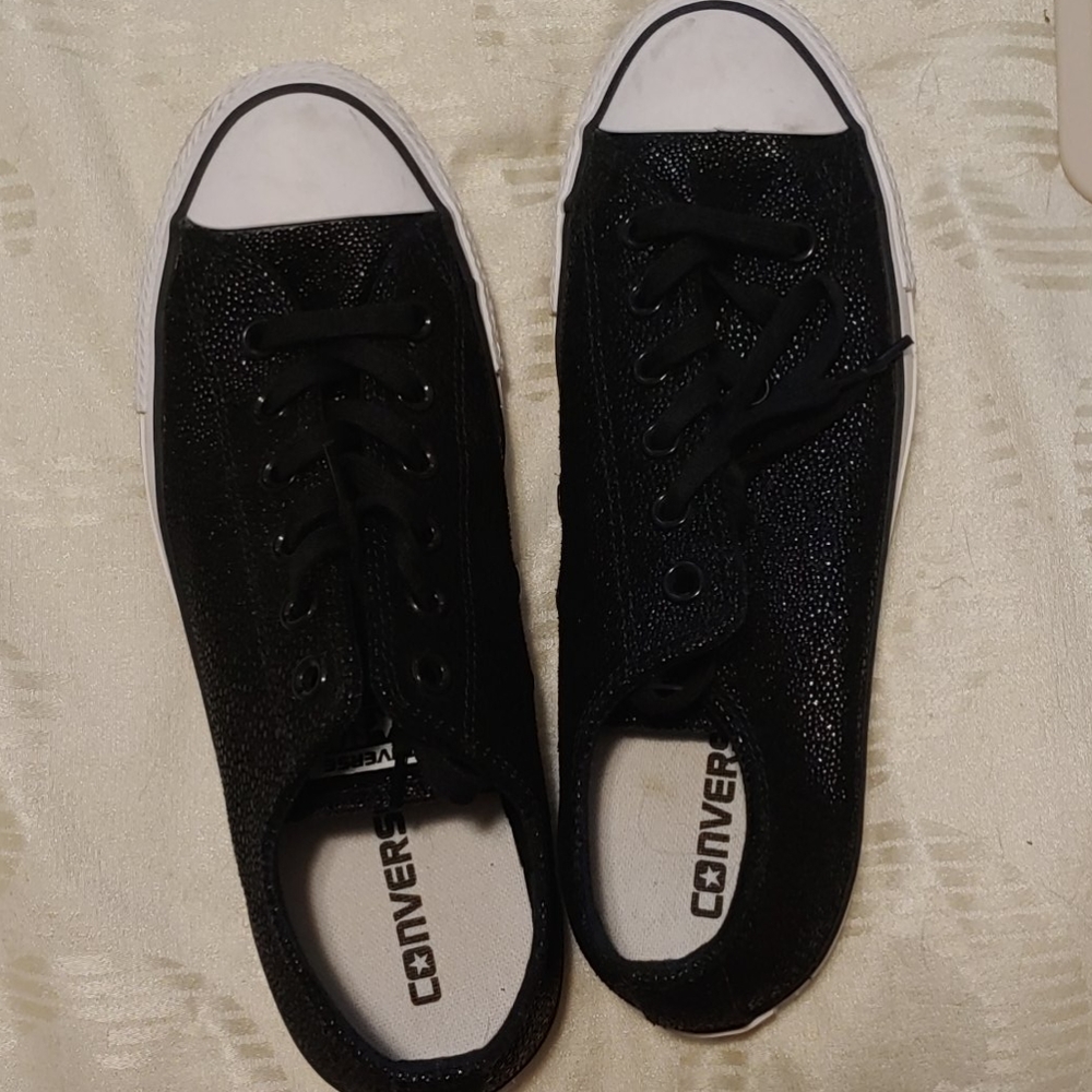 Black Glitter Converse